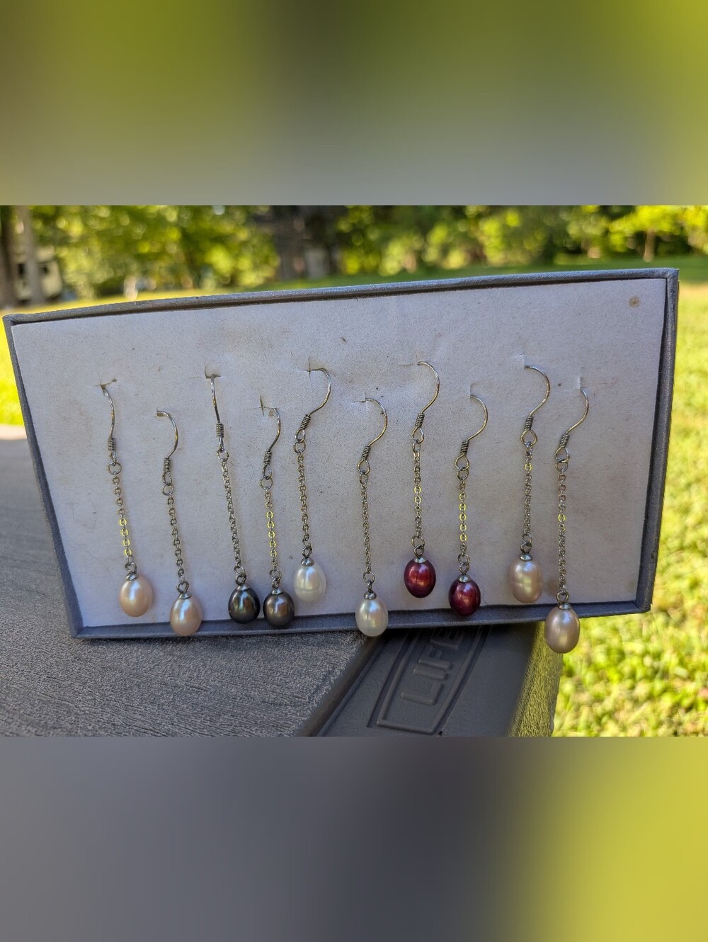 Freshwater Pearl Dangle Earrings Set 🤍 5 Pairs